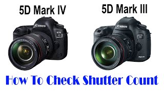How To Check Shutter Count Canon 5D Mark IV  | how to check canon 5d mark iii shutter count