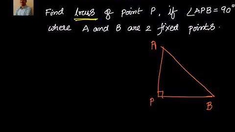 Coordinate Geometry: Locus of point p if angle APB is 90 degrees