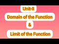 #Unit-II#Differential Calculus# Domain &amp; Limit of the Function#