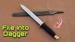Turning Old File Into Dagger Knife
