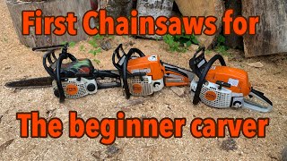 First gas saw for a beginner chainsaw carver.
