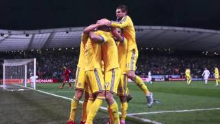 Проклятие плей офф преодолено  Сборная Украины пробилась на Евро 2016(Сборная Украины по футболу с шестой попытки наконец преодолела проклятие плей-офф. По сумме 2-х матчей. ..., 2015-11-19T16:44:04.000Z)