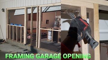 Garage Conversion - Framing Garage Door Opening With Two Windows