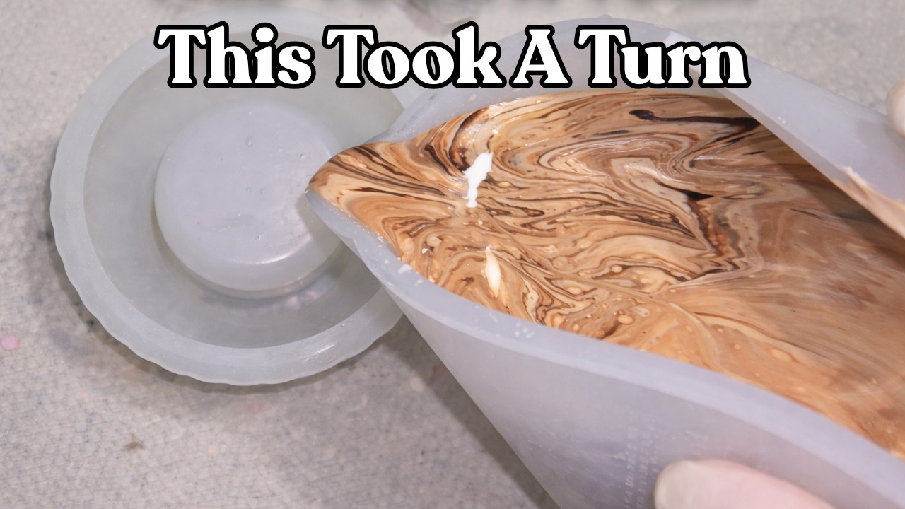 Смола против смоляного бетона. Первая попытка сделать вазу таким способом.