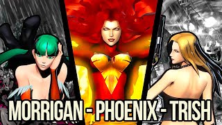 Morrigan, Phoenix and Trish Arcade Mode - Ultimate Marvel vs Capcom 3