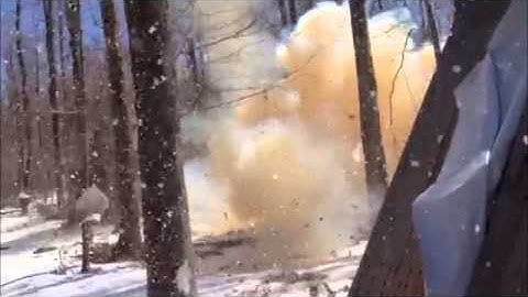 7lb shockwave exploding target inside a fridge