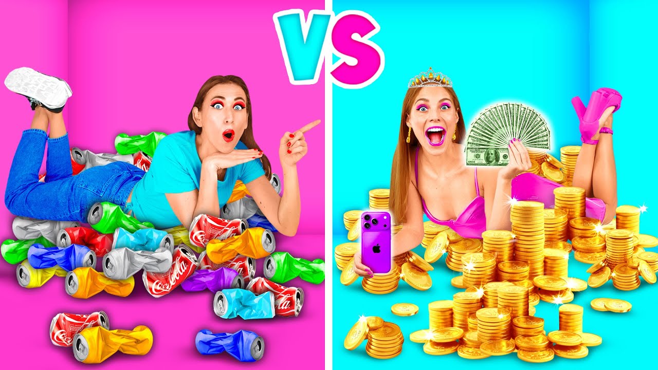 الطالب الغنى ضد الطالب المفلس | أفكار مقالب مجنونة Fun Teen Challenge