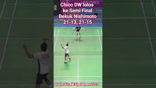 Chico Lolos ke Semi Final Taipei Open 2023 Tumbangkan Nishimoto 2-0 (21-13, 21-15)