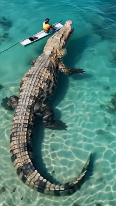 TERRIFYING! Earth Zoom Challenge: Fisherman's Jaw-Dropping Encounter with GIANT CROCODILE! 🌎🐊 #short