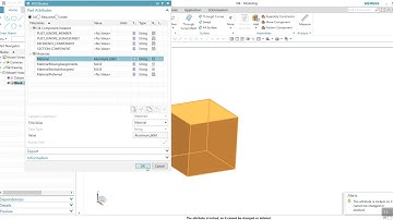 NX Modeling - Define Attribute