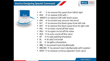 Webinar on Special command of Invoice designing || BUSY Tutorial || By - Rajkumar Vishwakarma