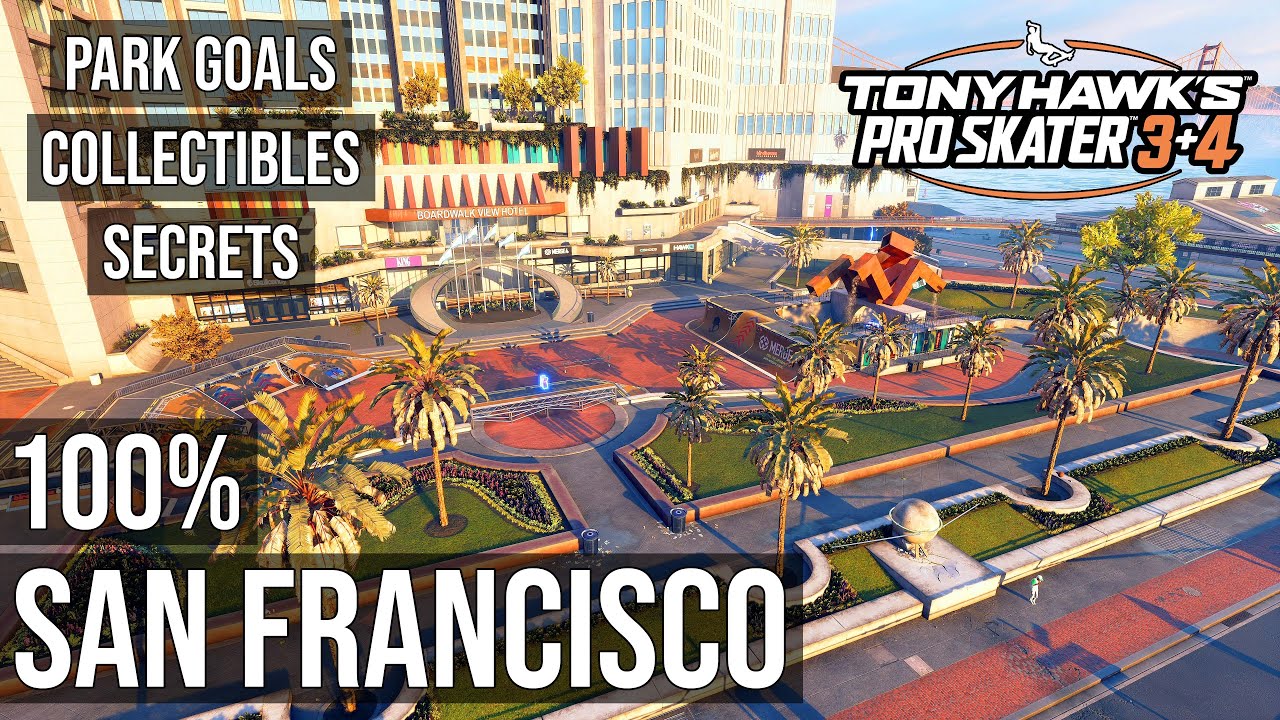Tony Hawk's Pro Skater 3+4 - THPS 3+4 - San Francisco Park Goals, Collectibles and Secrets
