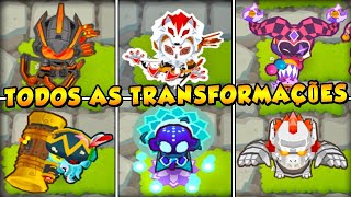 TODOS OS HEROIS TRANSFORMAÇÕES E VERSÕES NO BLOONS TD 6 (FORMAS SECRETAS)