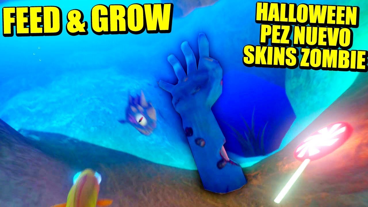 FEED & GROW - SKINS ZOMBIE Y EVENTO HALLOWEEN COMPLETADO | Gameplay Español gameplay español transistor