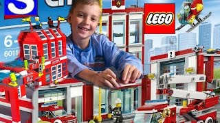 Лего Пожарная Станция 60110 и настоящий пожарный участок  Картонка  Unboxing Lego City Fire Station