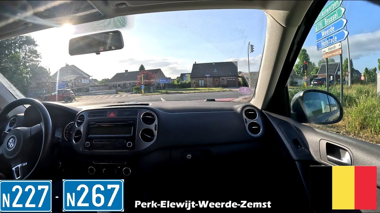 Belgium: Driving from Perk to Zemst / N227 - N267 [4K 60 FPS]
