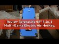 Review SereneLife 48" 6-in-1 Multi-Game Electric Air Hockey, Foosball Soccer, Pool, Ping Pong, Baske