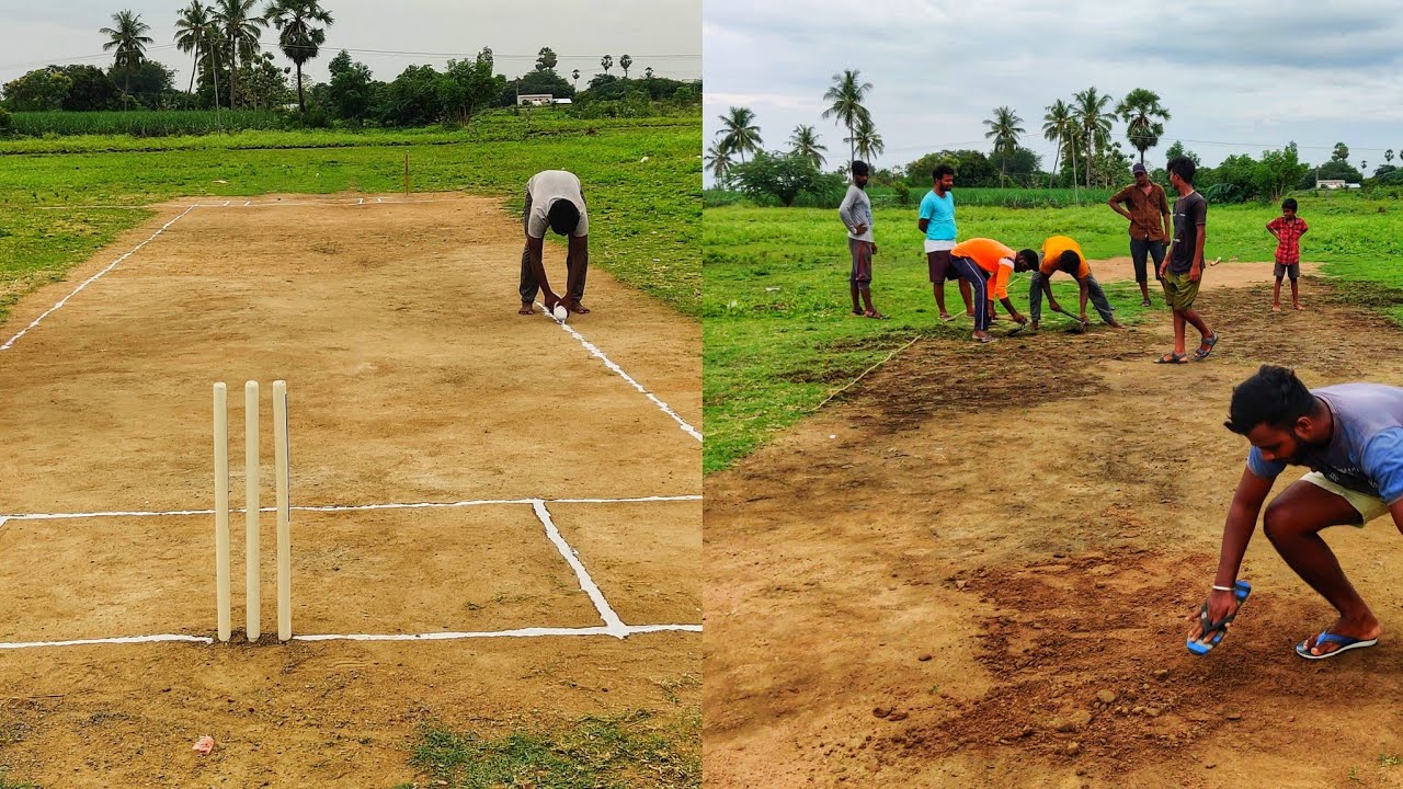 Ground Making cricket ground making in my village TCC Team Thagadi village - YouTube