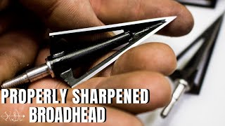 HOW TO PROPERLY SHARPEN WOODSMAN BROADHEADS!