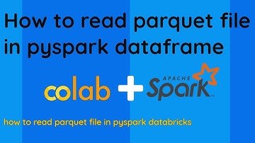 How to read parquet file in pyspark databricks | spark.read.parquet example | convert parquet to df