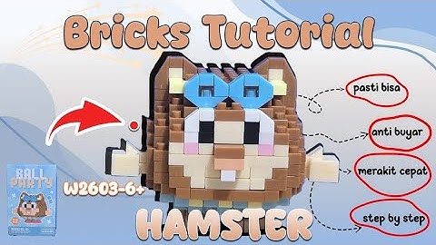CARA MERAKIT MINI LEGO BRICKS NANO BLOCKS MAKE A WISE LIFE BALL PARTY SERIES W2603-05 HAMSTER