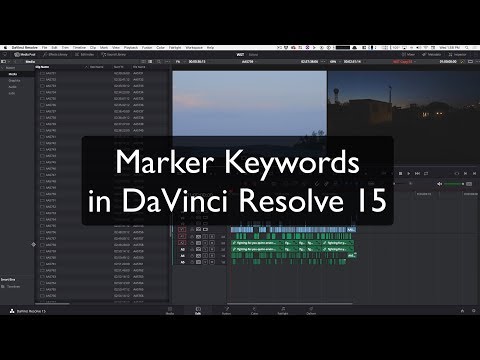 Keywording Technique and Marker Keywords in DaVinci Resolve