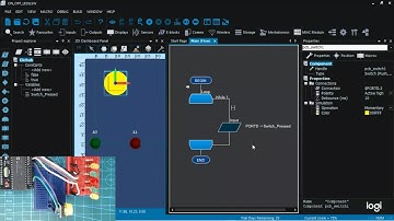 Flowcode 8 y PICkit 3 para programación PIC:  practica 2 -Encender Led con pulsador