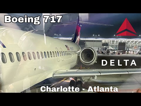 *Early-Morning* Delta Airlines Boeing 717 Comfort+ Trip Report | N951AT Charlotte - Atlanta 