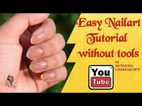 Very Simple & Easy Nail Art without tools || Easy Nail Art Tutorial #4