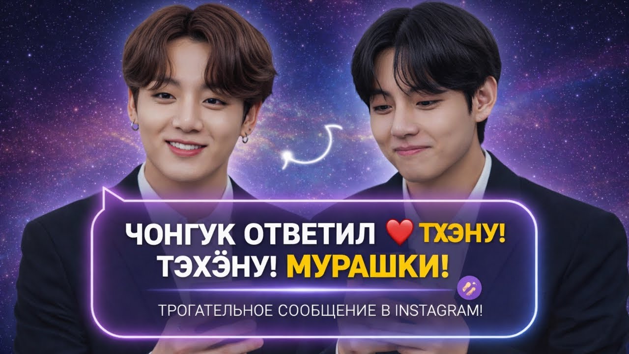 Тэхён опубликовал трогательное сообщение, а Чонгук ответил неожиданно!