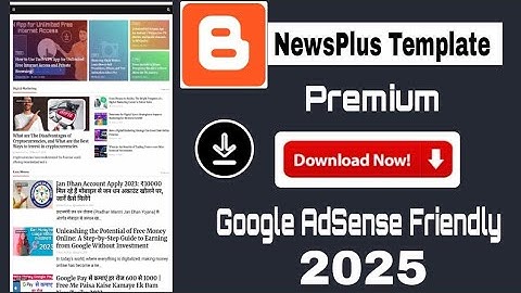 Blogger Templates For AdSense Approval | NewsPlus Blogger Premium Template Download