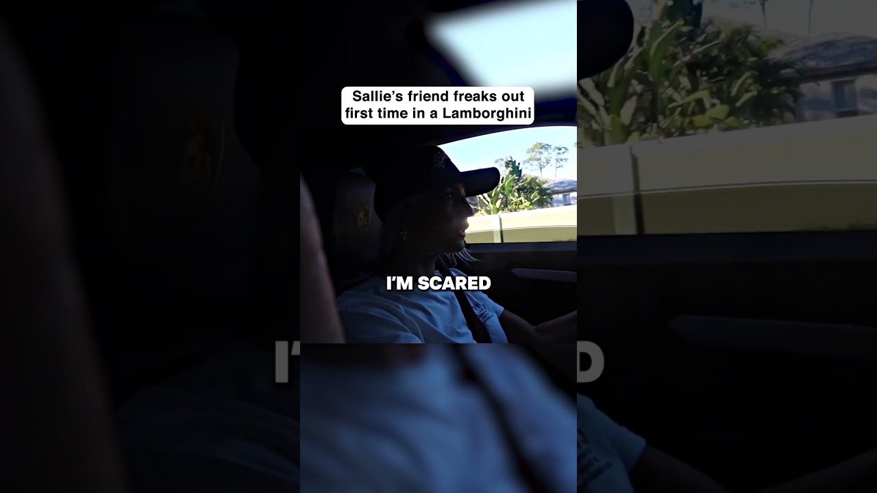 Sallie’s friend freaks out first time in a Lamborghini #reaction #fun #funny #salliegrace