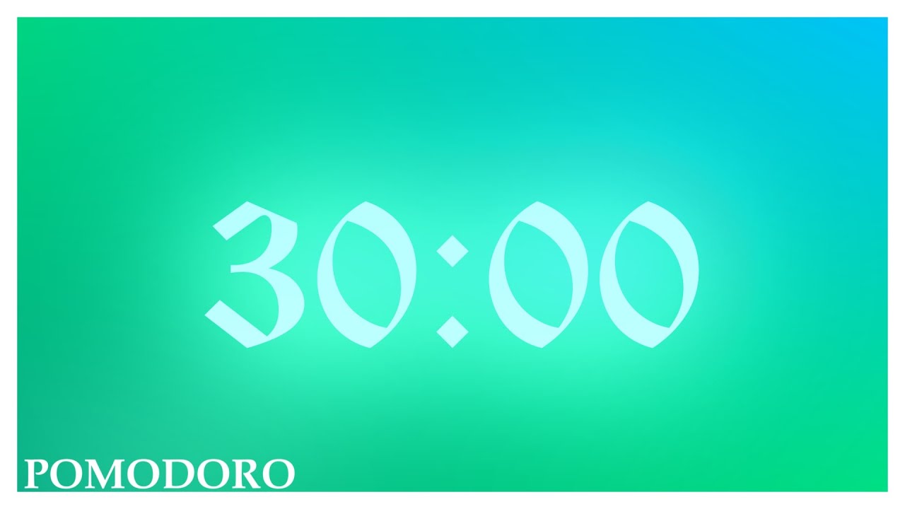 30 Minute Timer - Study - Work - Deep Focus - Countdown Timer - No ...