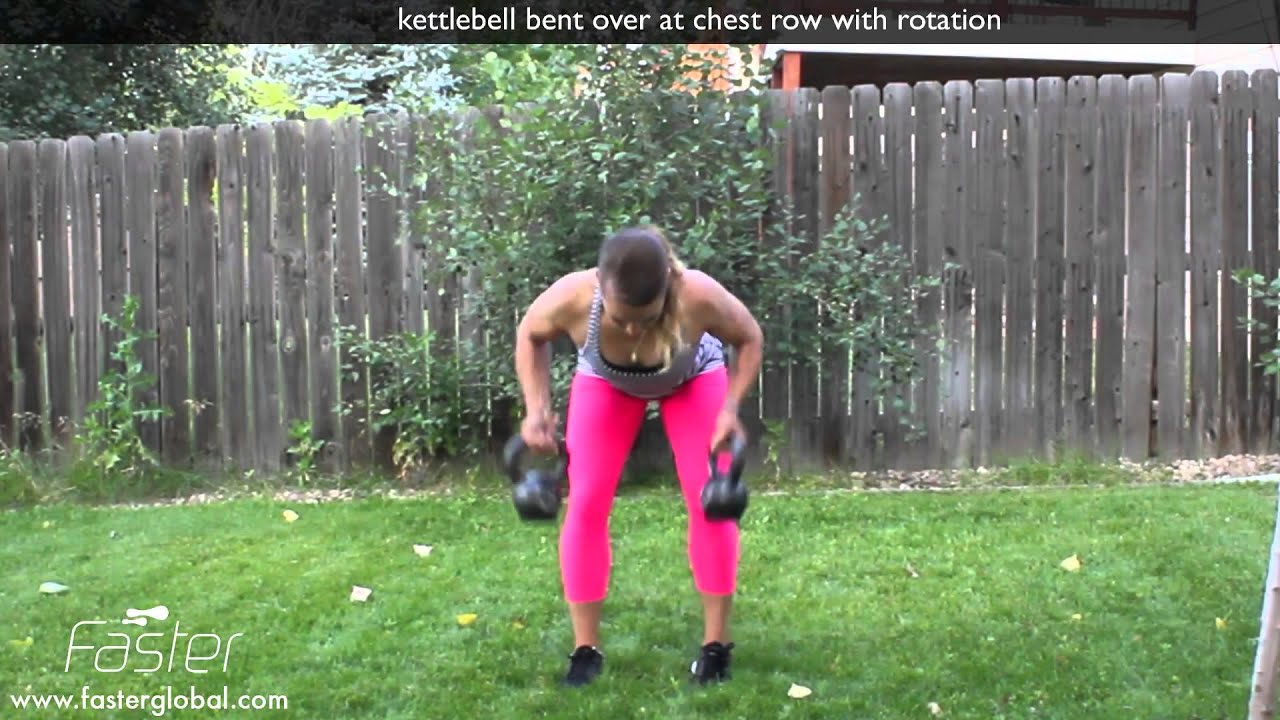 kettlebell bent over at chest row with rotation YouTube