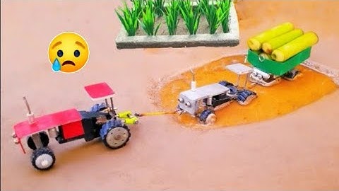 Diy tractor stuck in mud mini science project || ktg tractor