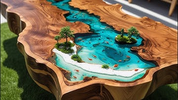 I Built a Table... That You Can Actually Keep Fish In | Diy Beach Epoxy Table with a Real Aquarium