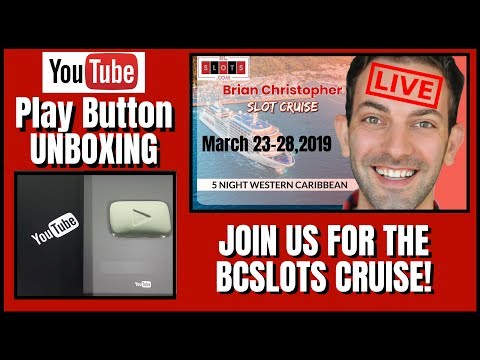 🔴LIVE ▶️100K YouTube Play Button UNBOXING ✦ 🛳 BCSlots Cruise + RUDIES FUN - LIVE CHAT