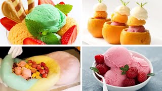 Satisfying Relaxing Video|🧁🍧🍦🍰Relaxing Cooking Sounds | Fruit Ice Cream Recipe|Asmr
