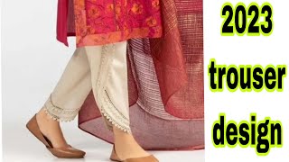 New trouser trouser design 2023/How to make perfect trouser bottom design/Pintuks trouser design