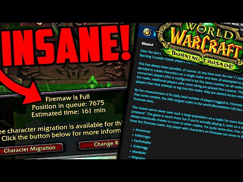 TBC Classic Server Population is INSANE - FREE Transfers OFF Firemaw!