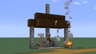 How to build a Minecraft Village Armorer 2 (1.14 taiga)