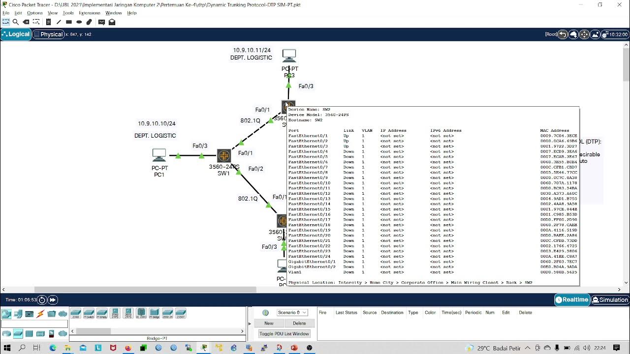 Meeting 4 Dynamic Trunking Protocol DTP Switchport Mode Dynamic