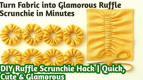DIY scrunchie tutorial/ How to make Ruffle Scrunchie in the Easiest Way Leftover Fabric Magic 