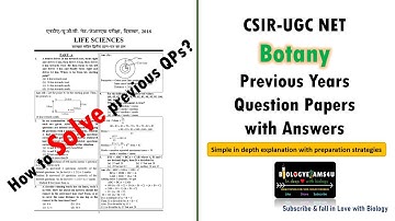 CSIR-UGC NET Life Sciences Botanie Vraagpapieren van voorgaande jaren met antwoorden