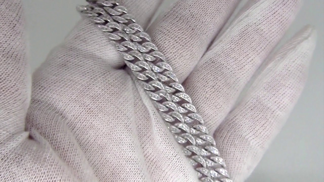 6MM Miami Cuban Rhodium CZ Iced Chain 