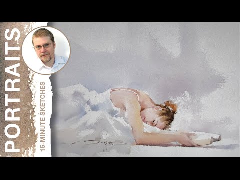 #312 - Ballerina (Watercolor Portrait Demo)