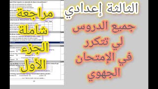 3éme année collégiale إستعدوا للإمتحان الجهوي الثالثة إعدادي جميع الدروس التي تتكرر كل سنة 