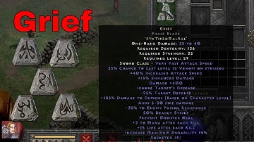 Diablo II Resurrected Rune Words - Grief (Eth Tir Lo Mal Ral)