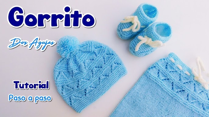 🧶Turbante/Gorro tejido a Dos Agujas para bebé 🍼 paso a paso 