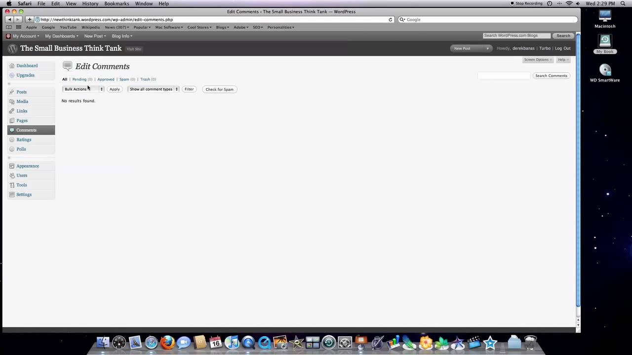 wordpress admin login Wordpress Media Links Comments and Pages From Design To Web